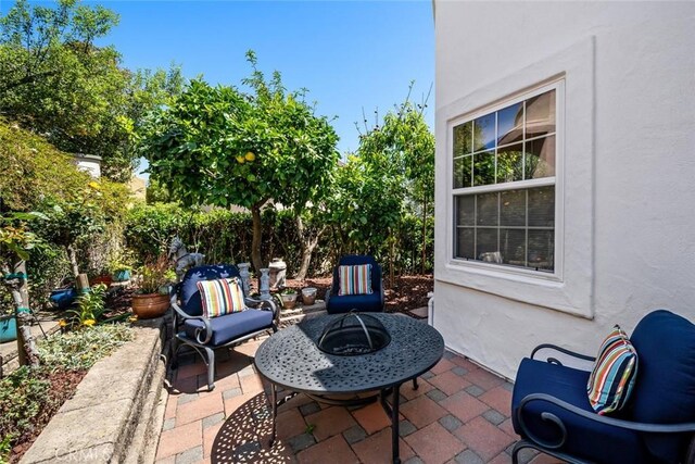 530 Bluerock Dr, San Luis Obispo, CA 93401 - view of patio featuring an outdoor fire pit