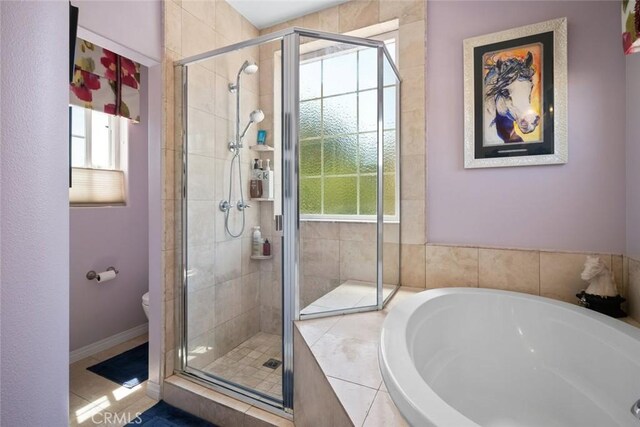 530 Bluerock Dr, San Luis Obispo, CA 93401 - bathroom with a garden tub and a shower stall