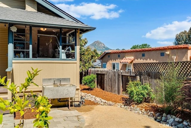 680 Howard St, San Luis Obispo, CA 93401 - view of patio featuring a mountain view
