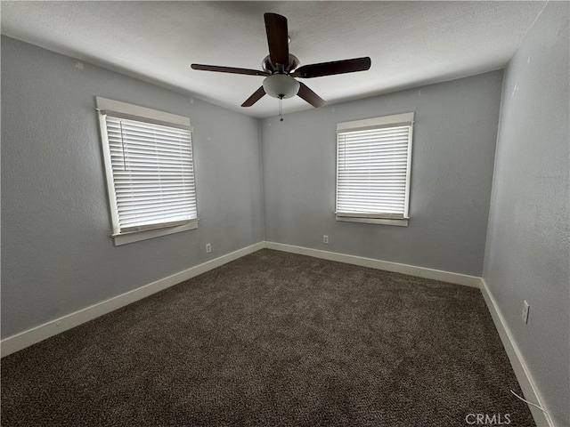 714 E Chapman Ave, Fullerton, CA 92831 - unfurnished room with dark carpet and a ceiling fan