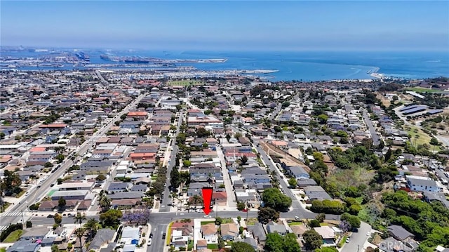 2609 S Leland St, San Pedro, CA 90731 - aerial view of property and surrounding area featuring a large body of water and nearby suburban area