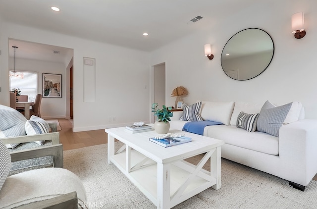 2609 S Leland St, San Pedro, CA 90731 - living area with recessed lighting and light wood-type flooring