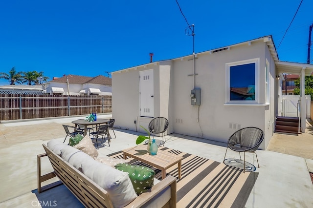 2609 S Leland St, San Pedro, CA 90731 - view of patio with an outdoor hangout area and outdoor dining space