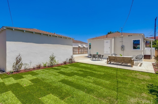 2609 S Leland St, San Pedro, CA 90731 - back of house with a patio, stucco siding, and an outdoor living space