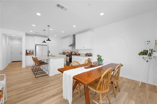 389 Allen Dr, Santa Paula, CA 93060 - dining area featuring recessed lighting and light wood finished floors