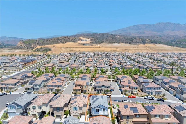 389 Allen Dr, Santa Paula, CA 93060 - aerial view of property's location featuring nearby suburban area, a mountain backdrop, and property boundaries highlighted