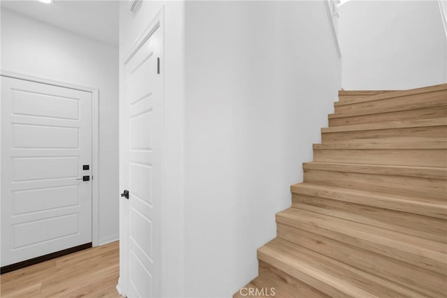 389 Allen Dr, Santa Paula, CA 93060 - staircase with wood finished floors