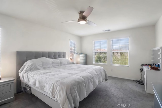 7911 Cold Creek St, Riverside, CA 92507 - bedroom featuring dark carpet and a ceiling fan