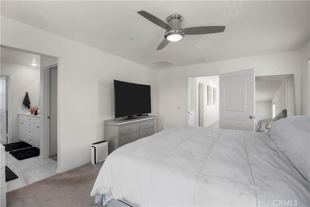 7911 Cold Creek St, Riverside, CA 92507 - bedroom with ceiling fan and ensuite bathroom