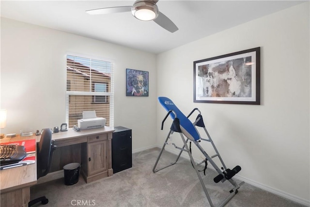 7911 Cold Creek St, Riverside, CA 92507 - office space with a ceiling fan and light carpet
