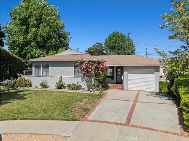 7737 Nestle Ave, Reseda, CA 91335 - single story home featuring an attached garage, a front yard, concrete driveway, and stucco siding