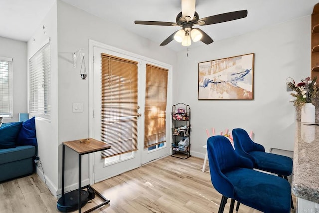 1280 W Main St Unit 42, El Cajon, CA 92020 - office area with light wood-type flooring and a ceiling fan