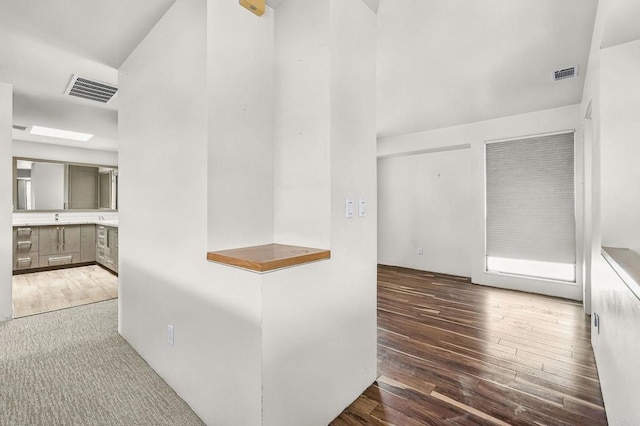 3112 N Mountain View Dr, San Diego, CA 92116 - hallway with hardwood / wood-style floors