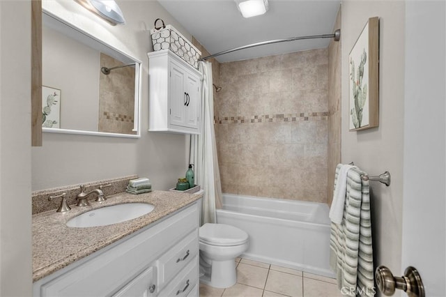 220 S Prospect Ave Unit 9, Redondo Beach, CA 90277 - full bathroom with vanity, shower / tub combo with curtain, and tile patterned floors