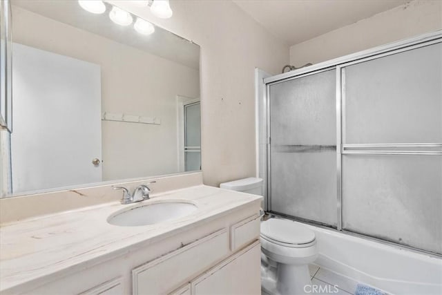406 Genoa St Unit A, Monrovia, CA 91016 - full bathroom with vanity, enclosed tub / shower combo, and tile patterned floors
