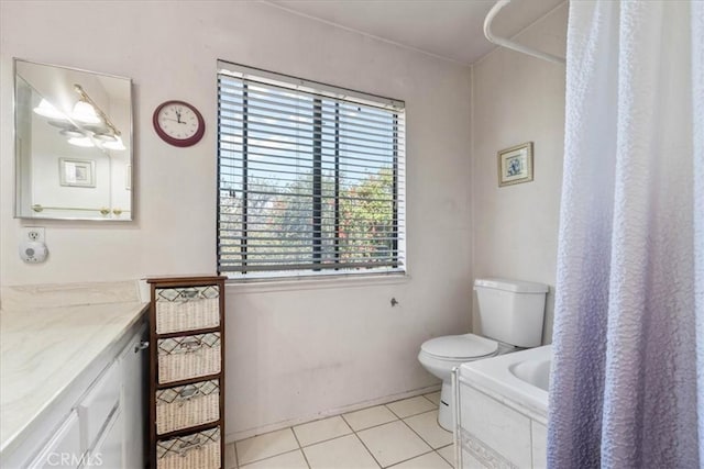 406 Genoa St Unit A, Monrovia, CA 91016 - full bath featuring vanity, tile patterned flooring, curtained shower, and a bath