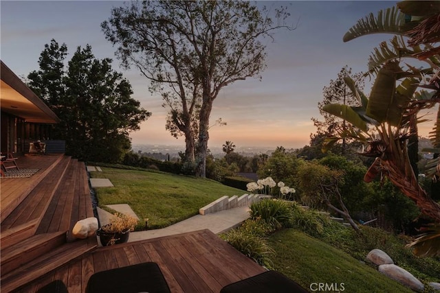 1501 Clearview Ln, North Tustin, CA 92705 - view of grassy yard featuring a deck