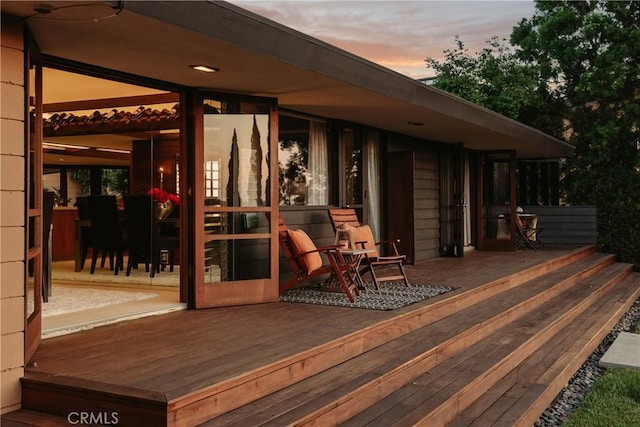 1501 Clearview Ln, North Tustin, CA 92705 - view of deck at dusk