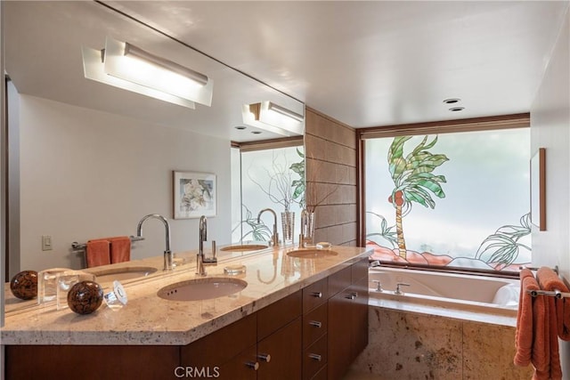 1501 Clearview Ln, North Tustin, CA 92705 - full bathroom with double vanity and a bath
