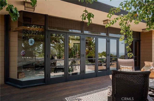 1501 Clearview Ln, North Tustin, CA 92705 - doorway featuring wood finished floors and french doors