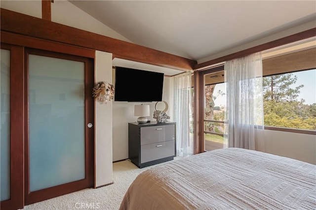 1501 Clearview Ln, North Tustin, CA 92705 - bedroom featuring light colored carpet and lofted ceiling