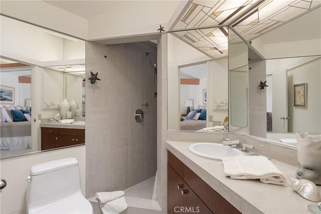 1501 Clearview Ln, North Tustin, CA 92705 - ensuite bathroom featuring a walk in shower and vanity
