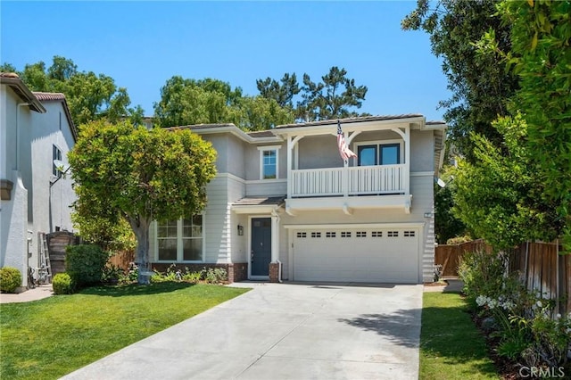 7 Gatewood Dr, Aliso Viejo, CA 92656 - front of property with a balcony, a garage, concrete driveway, and stucco siding
