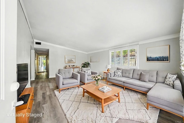 10150 Sierra Madre Rd, Spring Valley, CA 91977 - living area with wood finished floors and ornamental molding