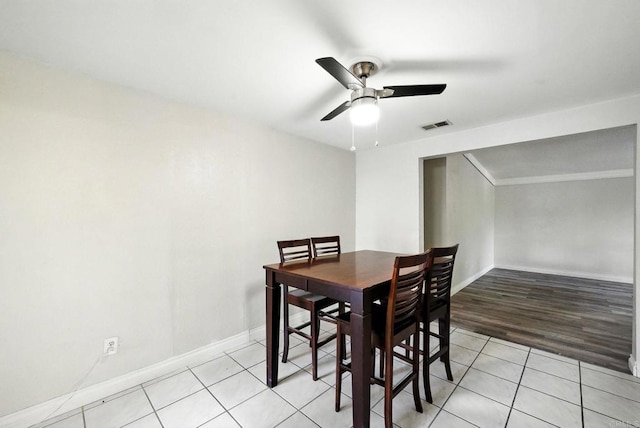 10150 Sierra Madre Rd, Spring Valley, CA 91977 - dining room featuring light tile patterned flooring, a ceiling fan, and ornamental molding
