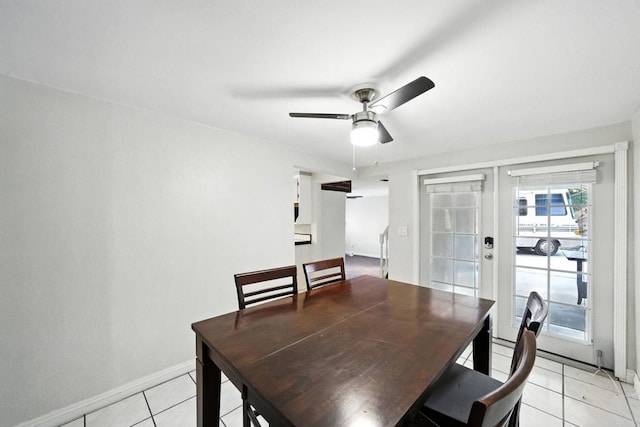 10150 Sierra Madre Rd, Spring Valley, CA 91977 - dining space with light tile patterned flooring and a ceiling fan