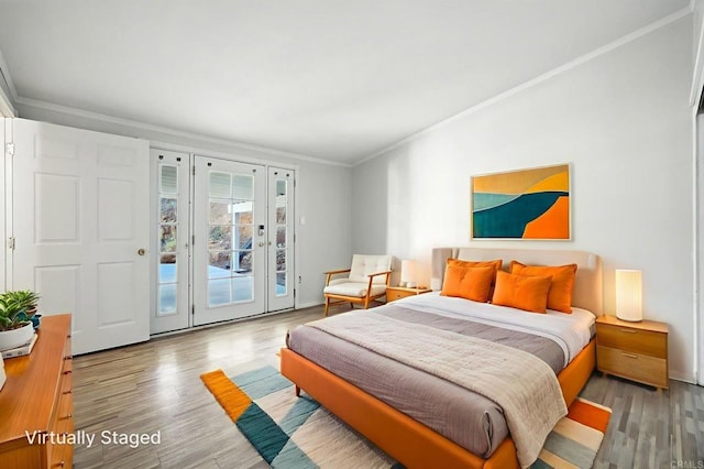 10150 Sierra Madre Rd, Spring Valley, CA 91977 - bedroom with access to outside, wood finished floors, and ornamental molding