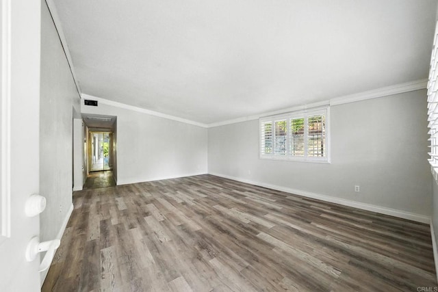 10150 Sierra Madre Rd, Spring Valley, CA 91977 - empty room featuring ornamental molding and wood finished floors