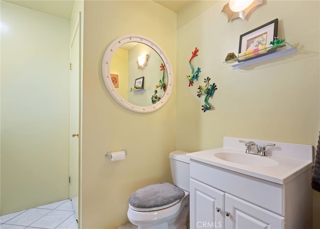 17248 Barneston Ct, Granada Hills, CA 91344 - bathroom with vanity and tile patterned floors