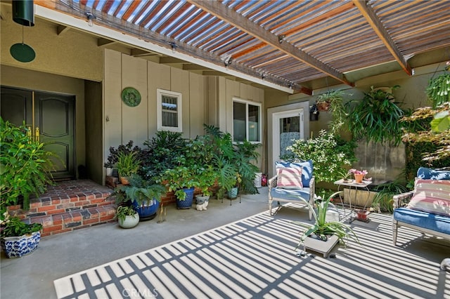 17248 Barneston Ct, Granada Hills, CA 91344 - view of patio / terrace with a pergola