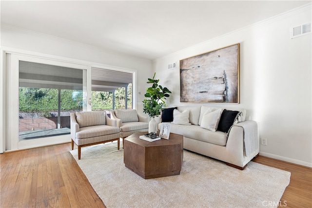 14819 San Feliciano Dr, La Mirada, CA 90638 - living area with crown molding and wood finished floors