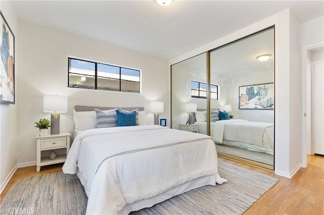 14819 San Feliciano Dr, La Mirada, CA 90638 - bedroom featuring light wood-style flooring and a closet