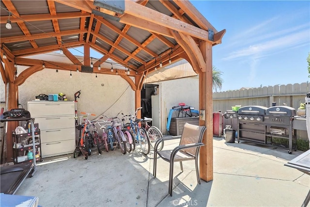 13643 Alcade St, La Puente, CA 91746 - view of patio featuring a gazebo and a grill
