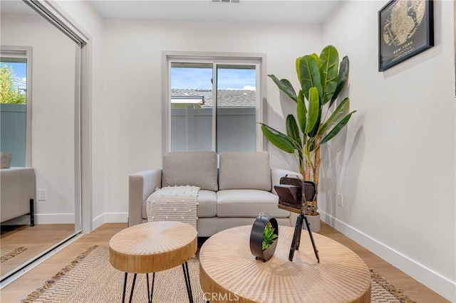 5621 E Carita St, Long Beach, CA 90808 - sitting room with baseboards and light wood-type flooring