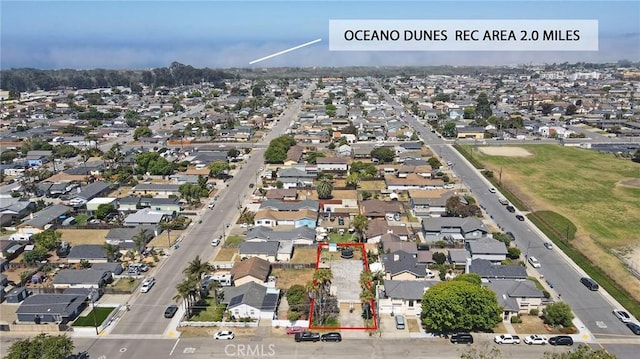 560 S 12th St, Grover Beach, CA 93433 - aerial view of property and surrounding area with nearby suburban area