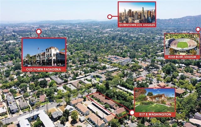 517 E Washington Blvd, Pasadena, CA 91104 - drone / aerial view