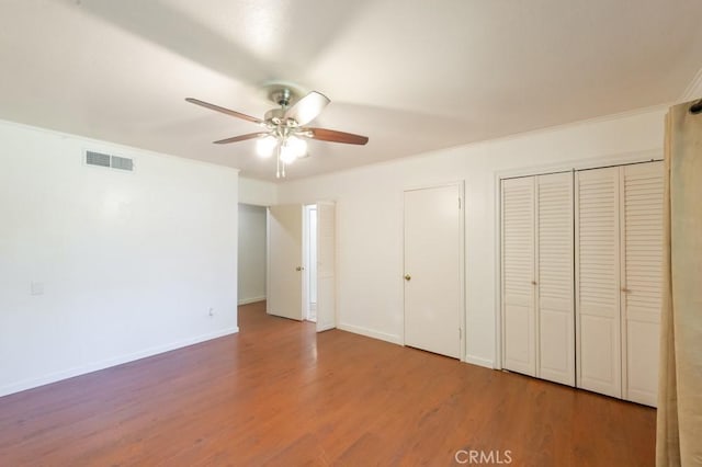 2158 N Ave, Chico, CA 95926 - unfurnished bedroom with wood finished floors and a ceiling fan