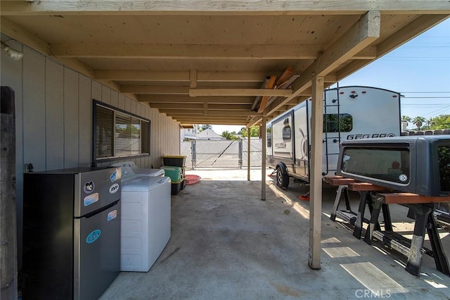 637 N 2nd Ave, Upland, CA 91786 - view of patio / terrace with washer / clothes dryer and a carport