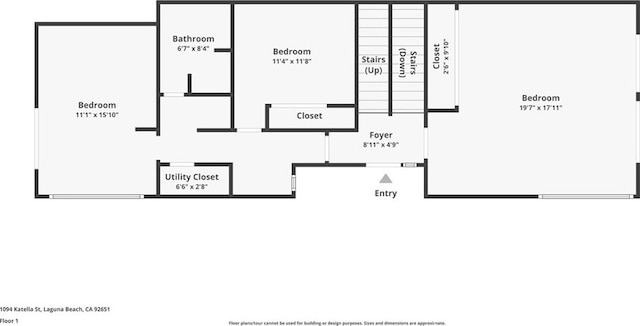 1094 Katella St, Laguna Beach, CA 92651 - view of property floor plan