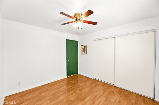 1026 N Turner Ave Unit 223, Ontario, CA 91764 - unfurnished bedroom featuring light wood finished floors, a closet, and ceiling fan