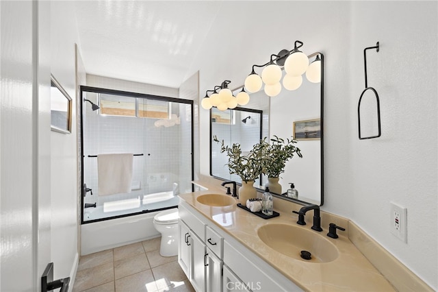 10 Novilla, Laguna Niguel, CA 92677 - full bath with enclosed tub / shower combo, double vanity, and tile patterned flooring