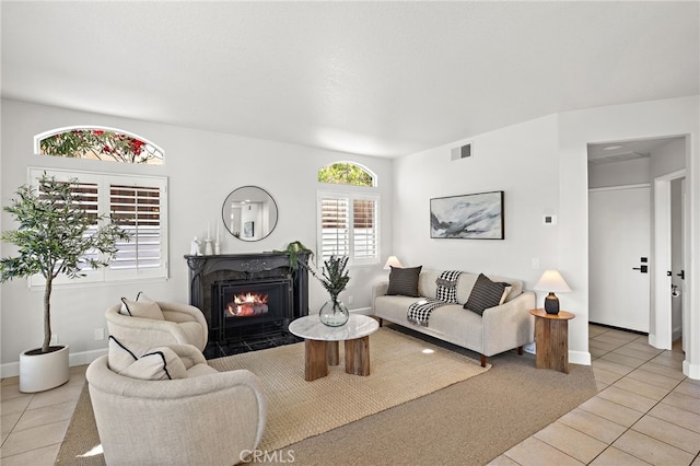 10 Novilla, Laguna Niguel, CA 92677 - living room with light tile patterned flooring and a fireplace with flush hearth