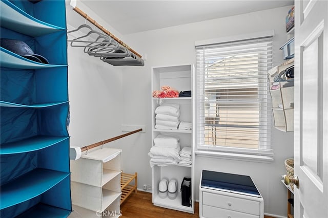 430 Anita St, Laguna Beach, CA 92651 - walk in closet featuring wood finished floors