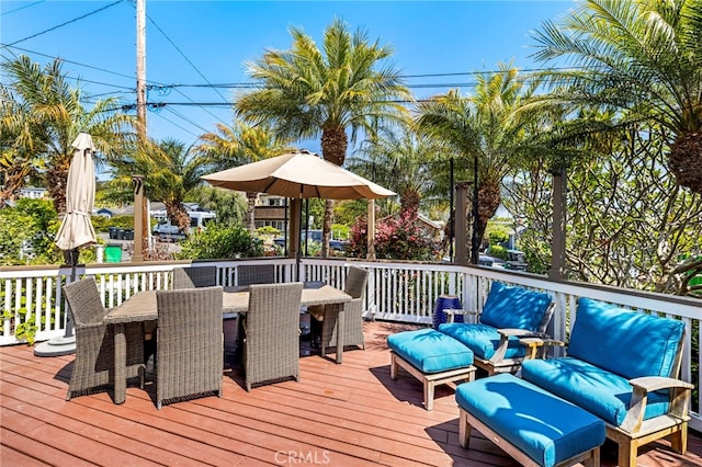 430 Anita St, Laguna Beach, CA 92651 - wooden terrace with outdoor dining space