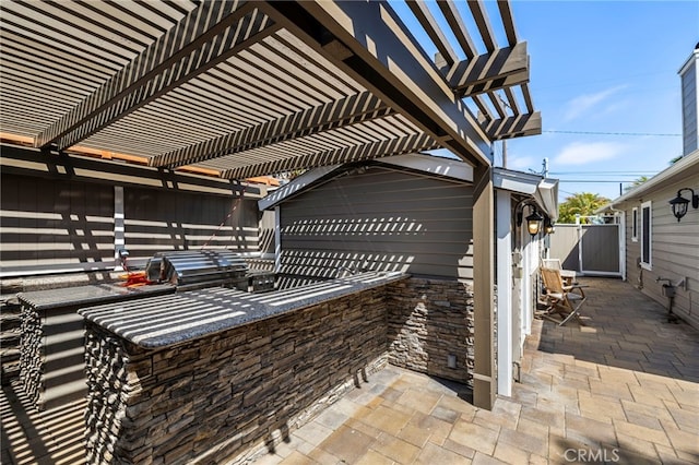 430 Anita St, Laguna Beach, CA 92651 - fenced backyard with a patio area and a pergola