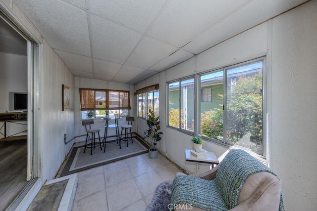 2851 Rolling Hills Dr Unit 255, Fullerton, CA 92835 - sunroom featuring a paneled ceiling and tile patterned floors